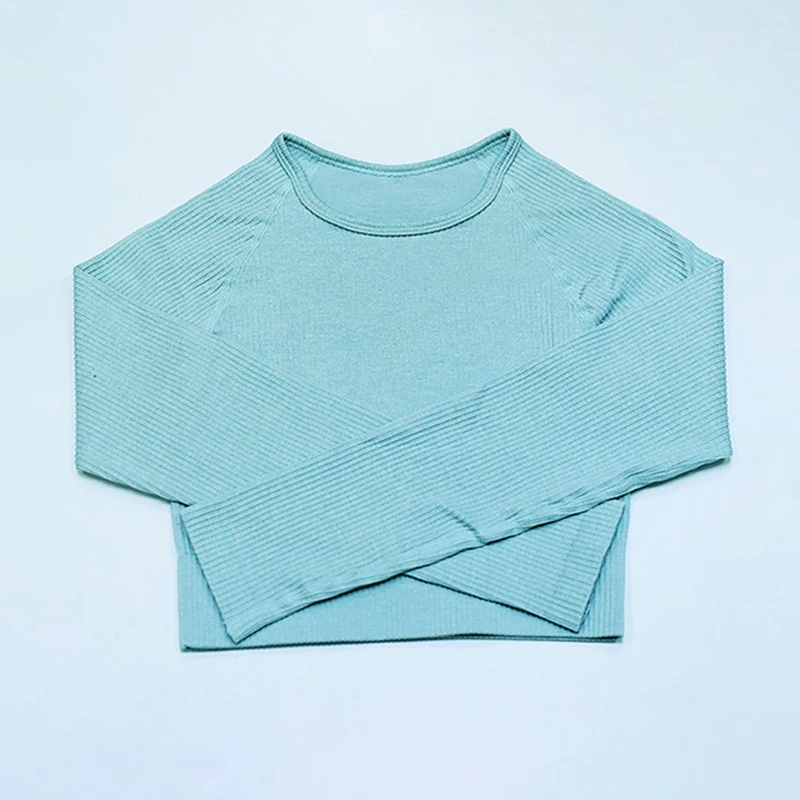 Sky Blue Top Женский спортивный костюм, Леггинсы для йоги, ropa deportiva mujer, женские спортивные штаны для йоги, одежда для спортзала, одежда для йоги, Женский комплект для йоги с высокой талией - Цвет: Sky Blue Top