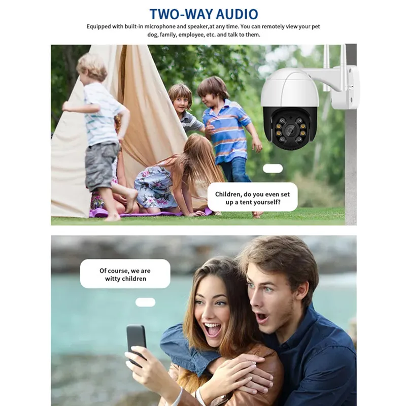 IP-камера наружная водонепроницаемая 1080P HD PTZ 3 м Wi-Fi | Безопасность и защита