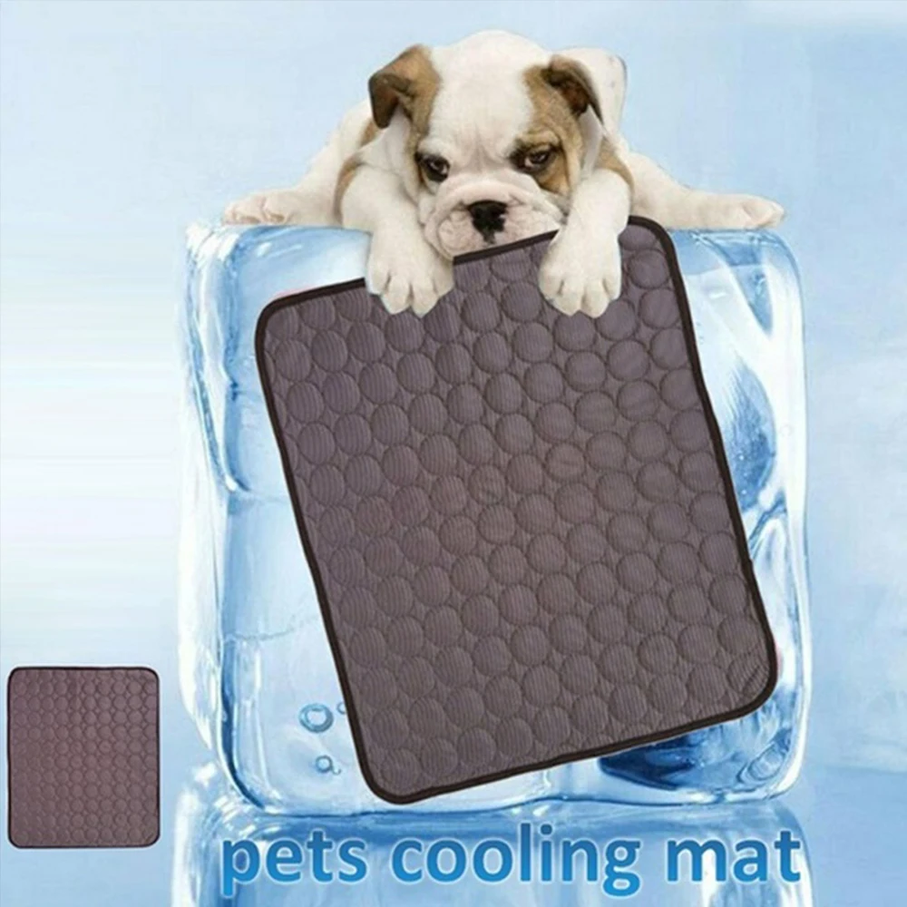 

Summer Dog Mat Ice Pad 4 Colors Five Size Ice Silk Cool Pet Beds Sofa Breathable Cushion Summer Cooling Mat Portable Cooler Pad