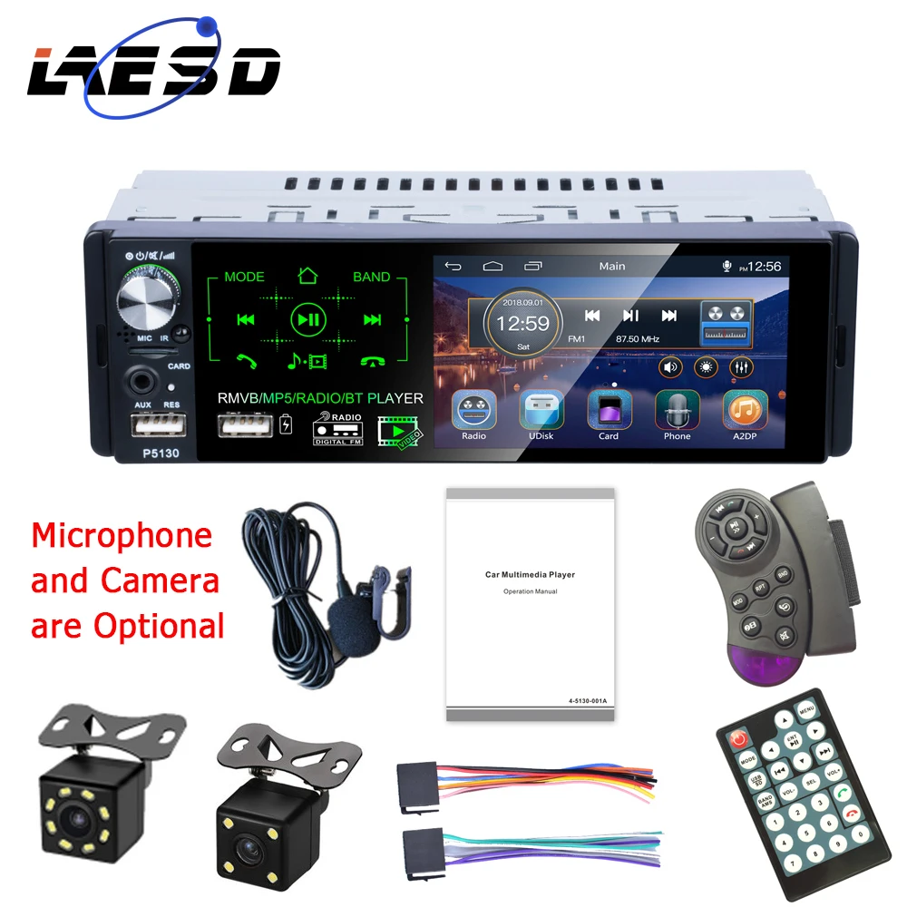 Автомагнитола 1 Din универсальный мультимедийный плеер Bluetooth/MP5/AM/FM/RDS радио стерео 4