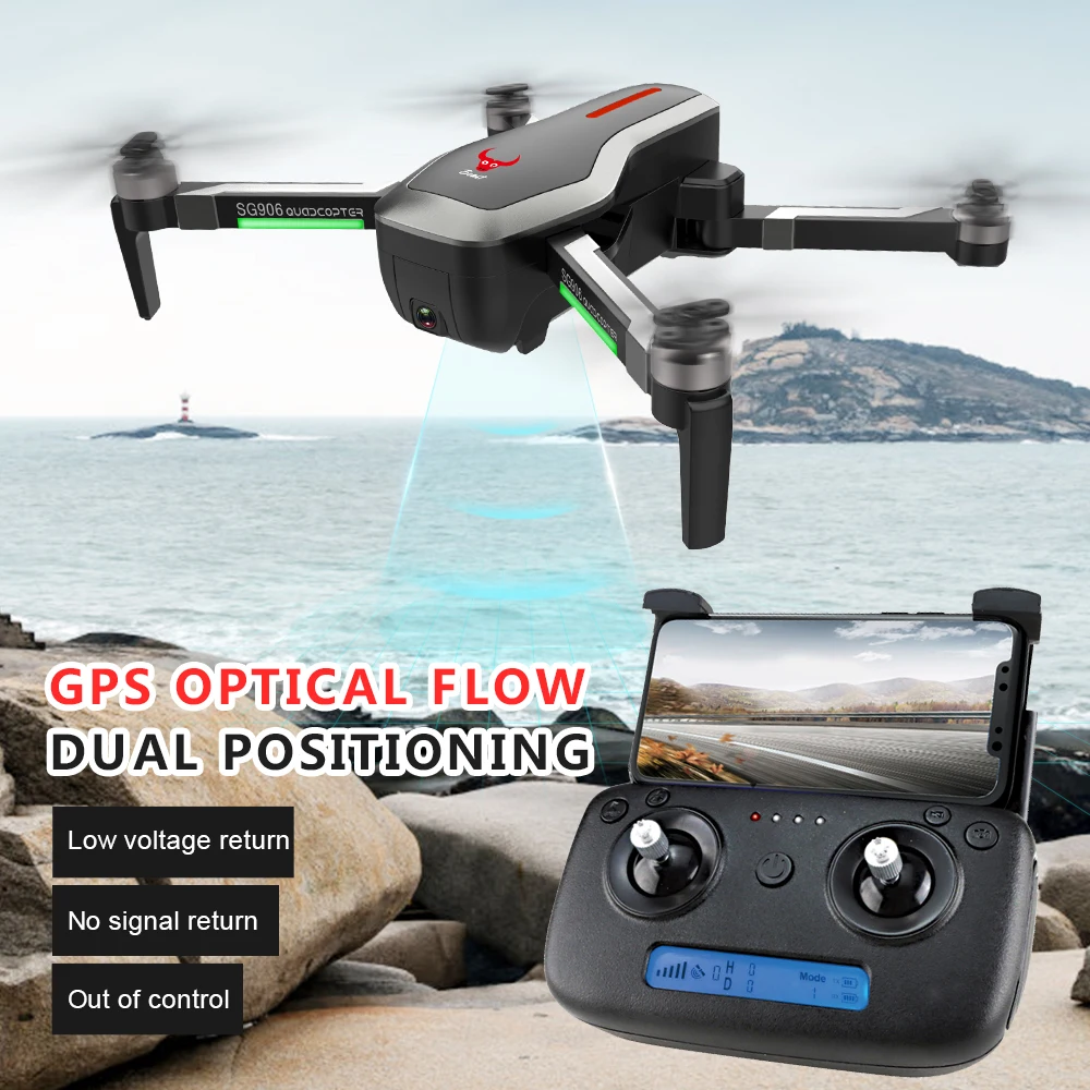 Бесщеточный бесщеточный Дрон SG906 с GPS 4K сумкой для камеры Wi-Fi FPV оптическим