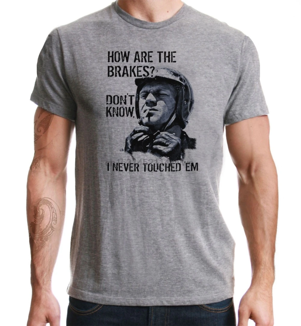 

How Steve Mc Queen Biker Motorcycle Cool Classic Retro 2020 Brand New Men Fashion Man Clothing O Neck Tops Tees Shirt