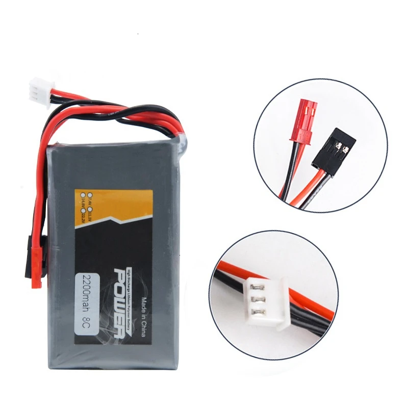 Teranty Power 2200mAh 7.4V 2S 2S1P LiFe Battery Pack for BBL1 Futaba 3P Plug 14SG 16SZ 18SZ 7.4v Remote Control battery 1Pcs | Игрушки и