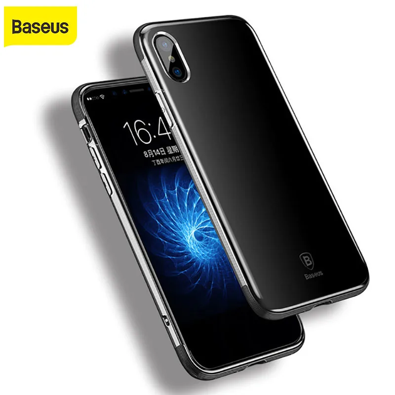 Роскошный защитный чехол Baseus для iphone X мягкие чехлы из ТПУ цветные роскошные