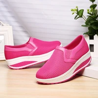 fashion womens vulcanized shoes platform sneakers breathable female rocking shoes slip on walking footwear non slip sole