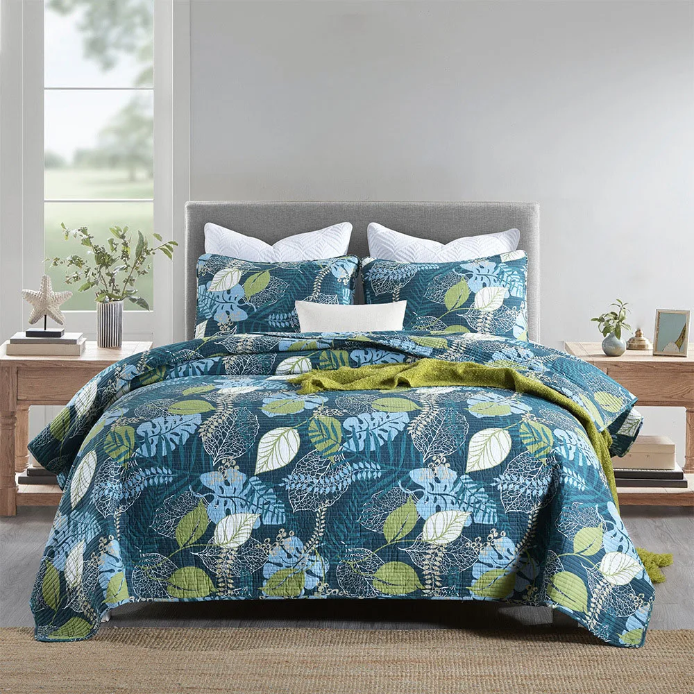 Высококачественное покрывало комплект из 3 предметов стеганое хлопковое