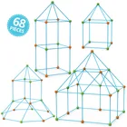 68 шт., туннели, палатки, 3D замки, игровой дом, детские строительные блоки