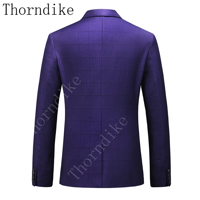 Thorndike новый модный мужской блейзер из двух частей на одной пуговице приталенный