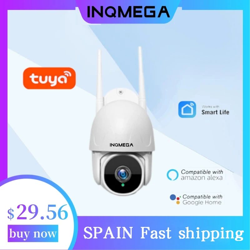 

INQMEGA Wifi TUYA CAMERA Smart Cloud 1080P PTZ IP Outdoor Camera Auto Tracking Google Home Alexa Surveillance CCTV Security Cam