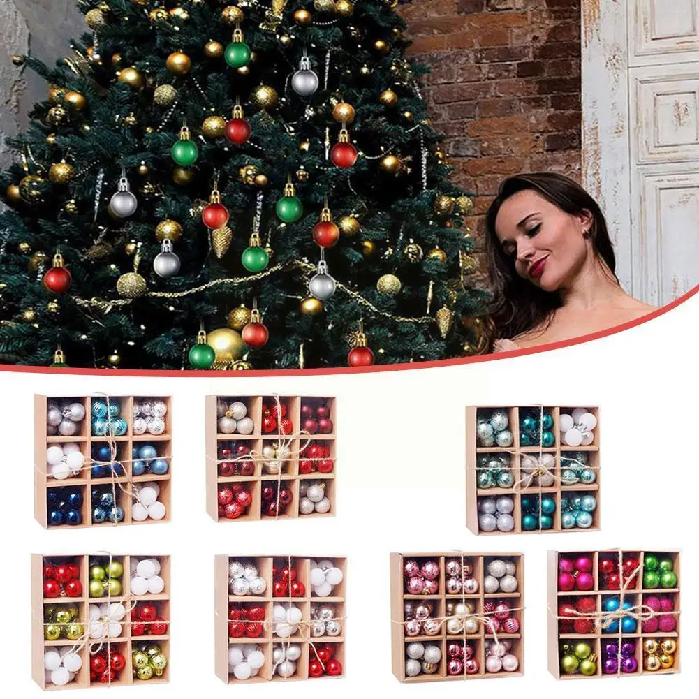 

99pcs/3cm Christmas Decoration Christmas Tree Pendant Gift Box Decoration Party Christmas Ball Christmas Christmas Ball Set M8s4