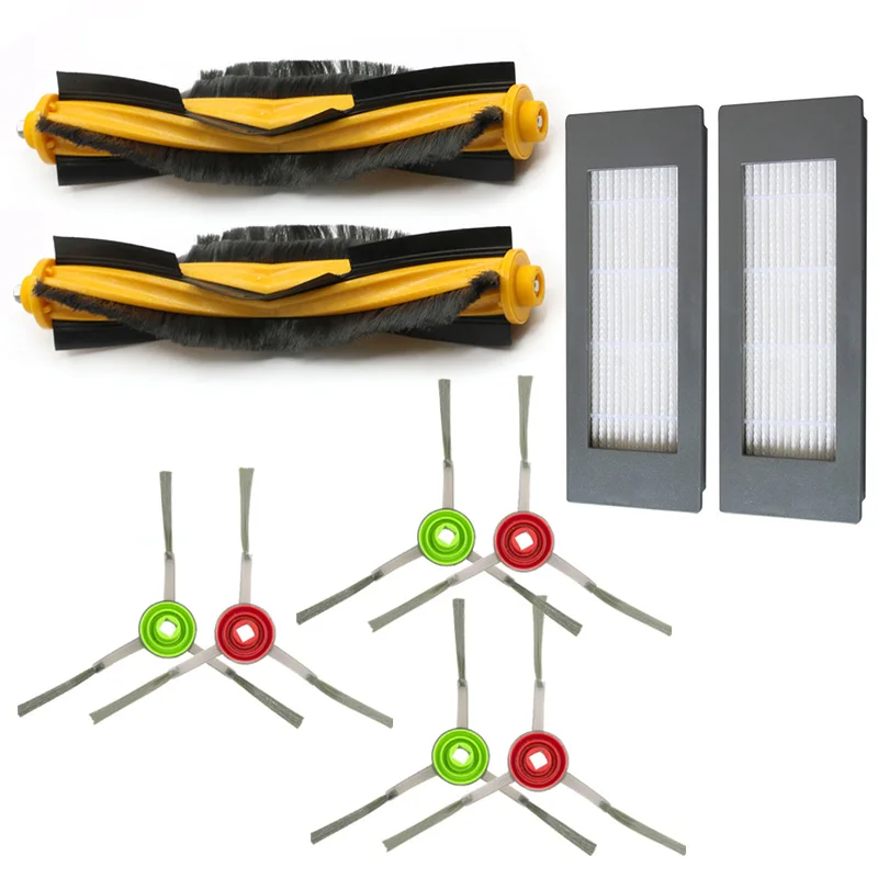 

Replacement Side Brushes Main Brushes Parts Vacuum Cleaner Robot Spare Kit 10pcs