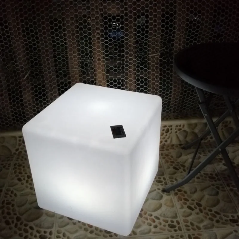 

LED Cube Stool Seat Glowing Chair Patio Decorative Lighting Furntiure With 16 Color Changing Control By Remote KTV Bar Party use