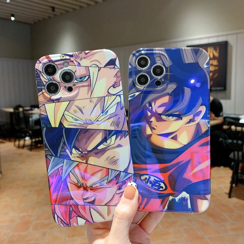 Силиконовый чехол с синим изображением дракона для iPhone 13 Pro Max 12 11 Xs Xr 7 8 Plus Gouku Emoticon