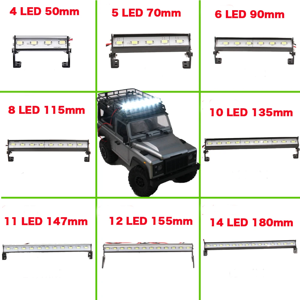 

RC Car Roof Lamp LED Bright Light Bar & 3ch switch for RC Crawler D90 Axial SCX10 SCX24 Jeep Wrangler JK Rubicon Body