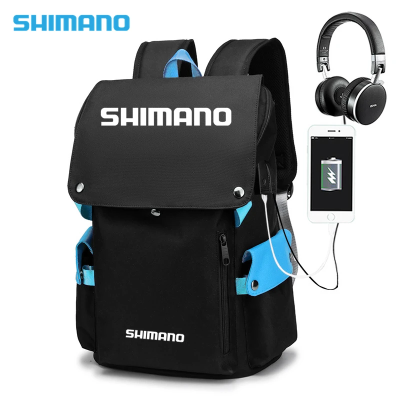 

Shimano Outdoor New Men's Fishing Backpack USB Charging Anti-theft Oxford Cloth Women's Bag Multi-function Waterproof Backpack