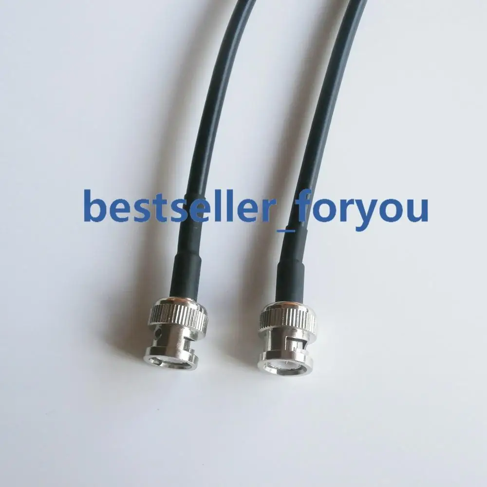 BNC Q9 Male To BNC Q9 Male Plug Straight Crimp Jumper Pigtail 50cm 20inch Rg58 Cable