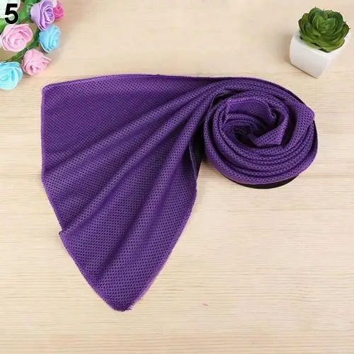 Фиолетовый New Cooling Towel Ice Towel women Cooling Gym Jogging Enduring Running Instant Ice Cold Pad Cooling Sweat Tool Beach Towel - Цвет: Фиолетовый