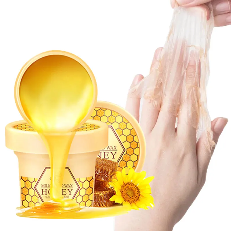 

Hand Mask Hand Wax Nourish Moisturizing Handguard Repair Exfoliating Calluses Filming Anti-Aging Honey Milk Hand Skin Care 120g