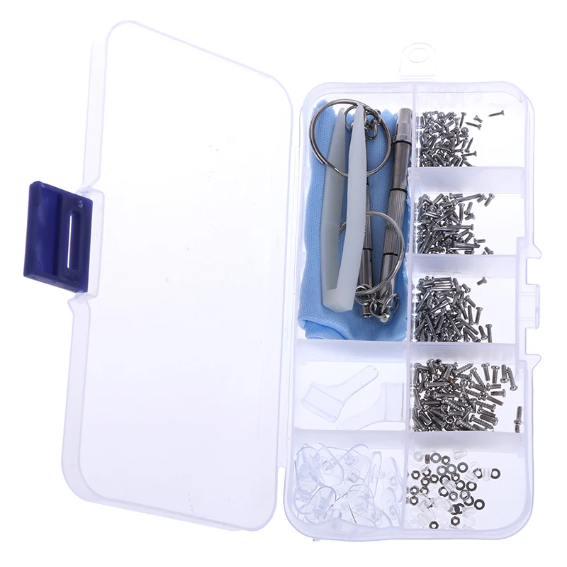 

1set Eyeglasses Sun Glasses Screws Sets Nuts Nose Pad Optical Repair Tool Parts Assorted Kit