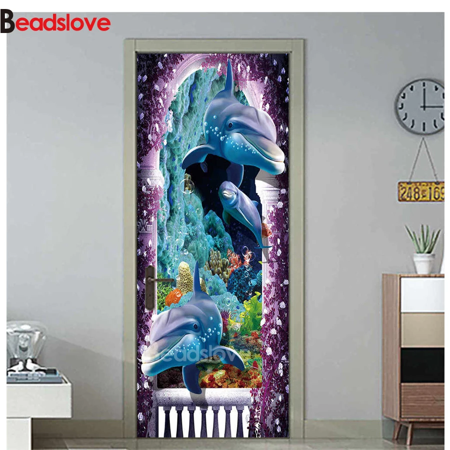 

Алмазная вышивка 5d «сделай сам», большая картина с квадратными и круглыми стразами, для подводного плавания, дельфинов, кораллового ландшаф...