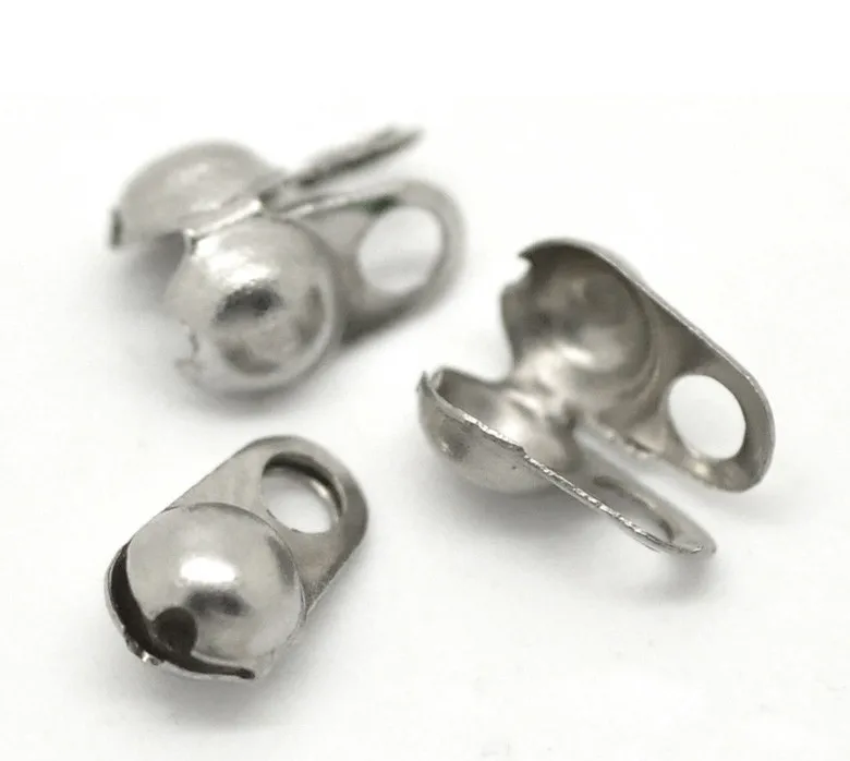 

DoreenBeads Stainless Steel Calottes End Crimps Beads Ball Chain silver color 8mm( 3/8") x 4mm( 1/8"), 10 Pieces Hot new
