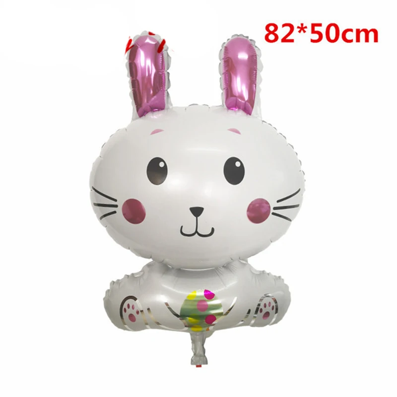 

1pc Big Cartoon Animal Rabbit Easter Bunny Foil Balloons Birthday Party Decoration Easter Party Air Globos Supplies Kids Toys