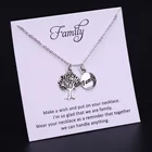 Ожерелье дерево, нержавеющая сталь, подарок на день матери, отца, мамы, папы, сестры, брата, дочери, сына, Тёти, дяди, бабушки, дедушки