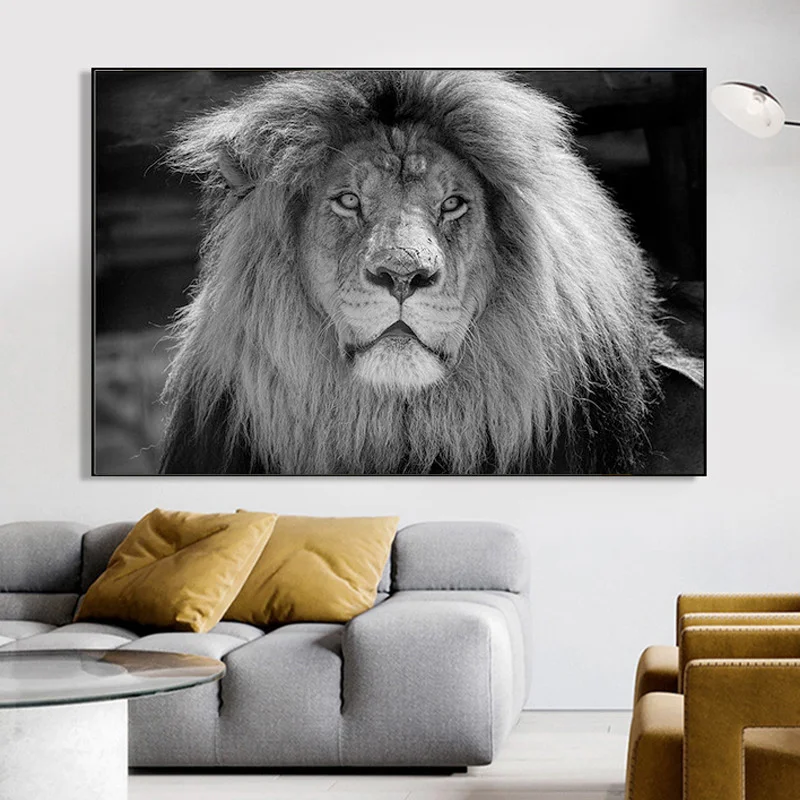 

Canvas Painting Animals Black White Horse Wall Art Wholesale Wall Painting for Bed Room Posters and Prints Home Decor Cuadros