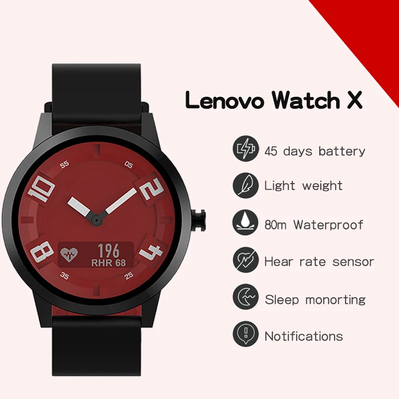 Оригинальные мужские и женские Смарт часы Lenovo 80 м водонепроницаемые с