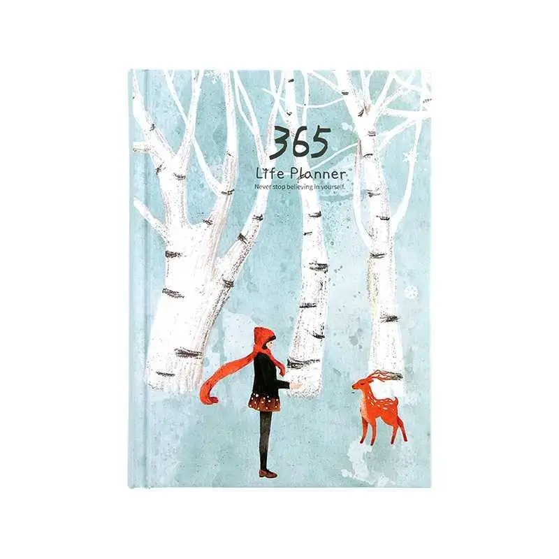 

Cute 365 Life Planner Notebook Colorful Paper Inner Page Notepad Daily Monthly Yearly Agenda Diary School Office Stationry