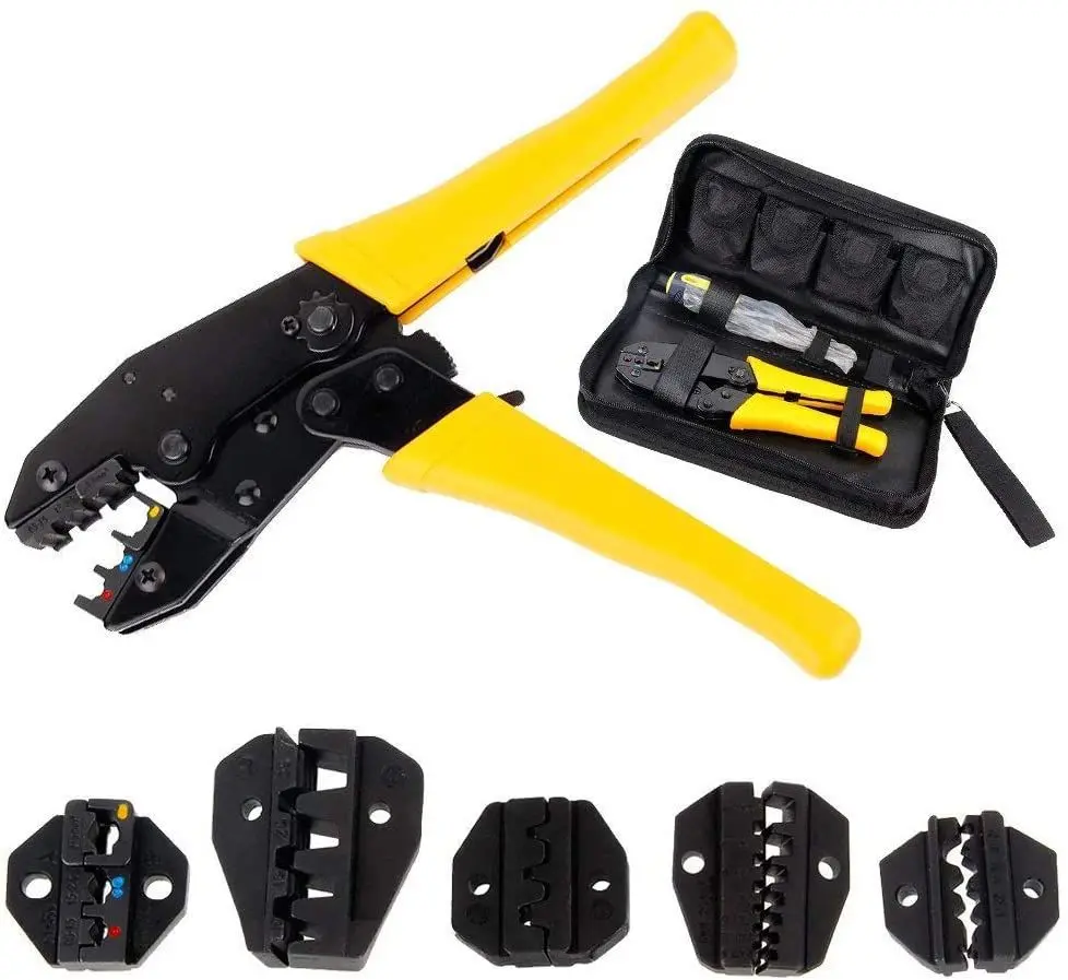 Обжимные плоскогубцы для кабеля с пятью сменными вставками пресс 30JN обжимные