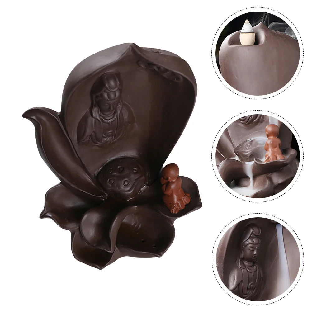 Домашнее украшение в виде листьев лотоса из Гуаньинь ароматическая плита с