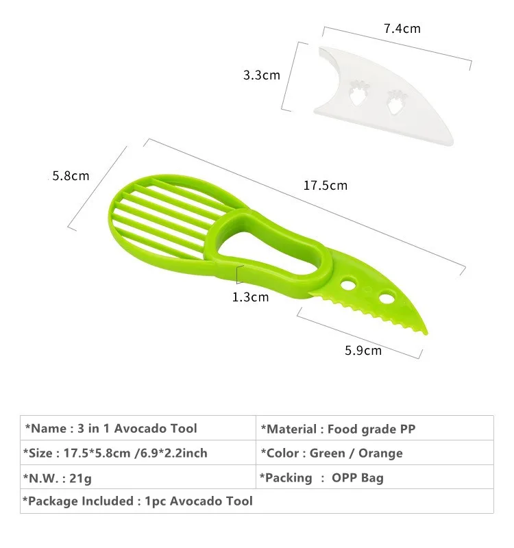 Многофункциональная ломтерезка авокадо Ломтерезка для фруктов Аллигатор