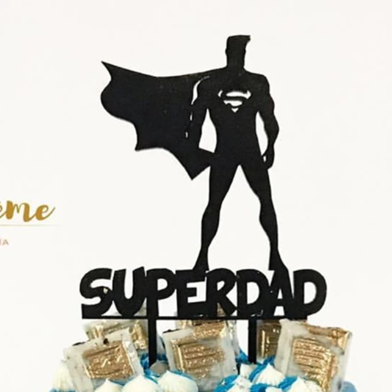 1 шт./Супер папа акриловый торт флаг лучший когда либо десертный стол подарок день