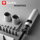 Шуруповерт Wowstick, 12 в 1, литиевый, двойная мощность, 3 светодиода, перезаряжаемый, набор отверток, магнитное всасывание, одна кнопка