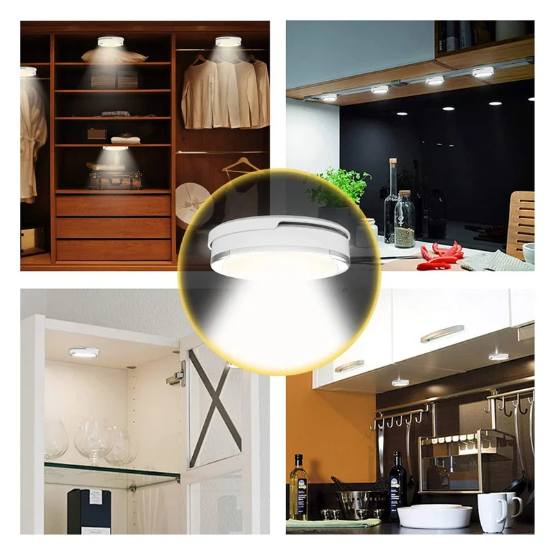 1/6 шт. Беспроводной светодиодный ночсветильник на батарейках | Лампы и освещение