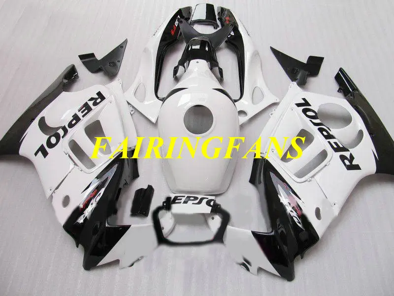Мотоцикл обтекатель комплект для HONDA CBR600F3 97 98 CBR 600 F3 600F3 CBR600 1997 1998 Белый Черный