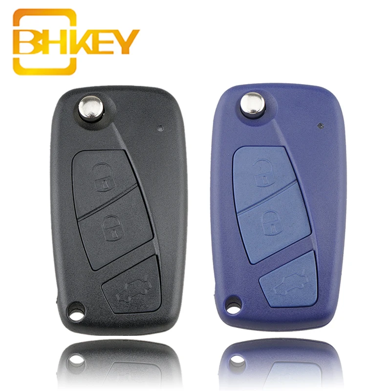 Чехол для пульта дистанционного управления BHKEY 3 кнопки Fiat 500 Panda Idea Punto Stilo Ducato Uncut