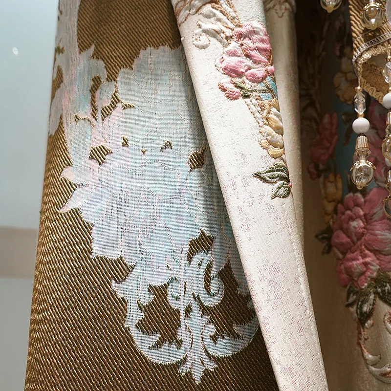 Высокоточная занавеска s для спальни вилла на окна гостиной вышитая газовая 3D