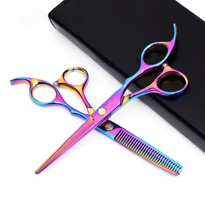 Японские ножницы 440c для парикмахеров, товары для парикмахерских, титановые Профессиональные Парикмахерские ножницы для стрижки волос