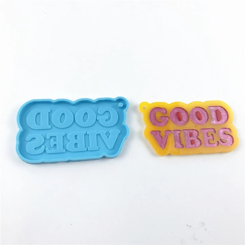 

Keychain Epoxy Resin Mold Hanging Pendant Silicone Mould DIY Crafts Jewelry Necklace Earrings Casting Tool