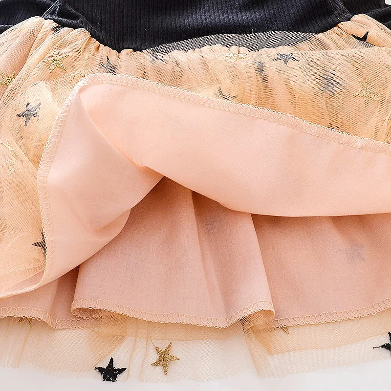 2019 New Baby Girls Long Sleeve Winter Dresses Children Clothing Sequins Stars Princess Costume Toddler Girl Dress 2 Year | Детская