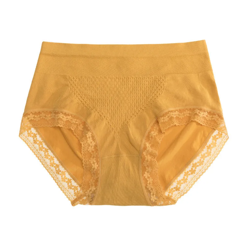 

Cotton Panties Underwear Women New Sexy Lace Mid Waist Soft Underpants Seamless Honeycomb Women's Briefs Female Lingerie