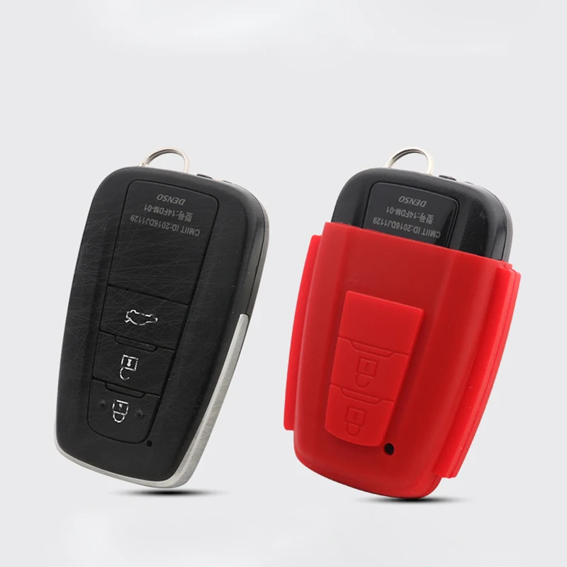 2020 ABS PC углеродное волокно силикагелевый чехол для ключа автомобиля Toyota Prado PHEV