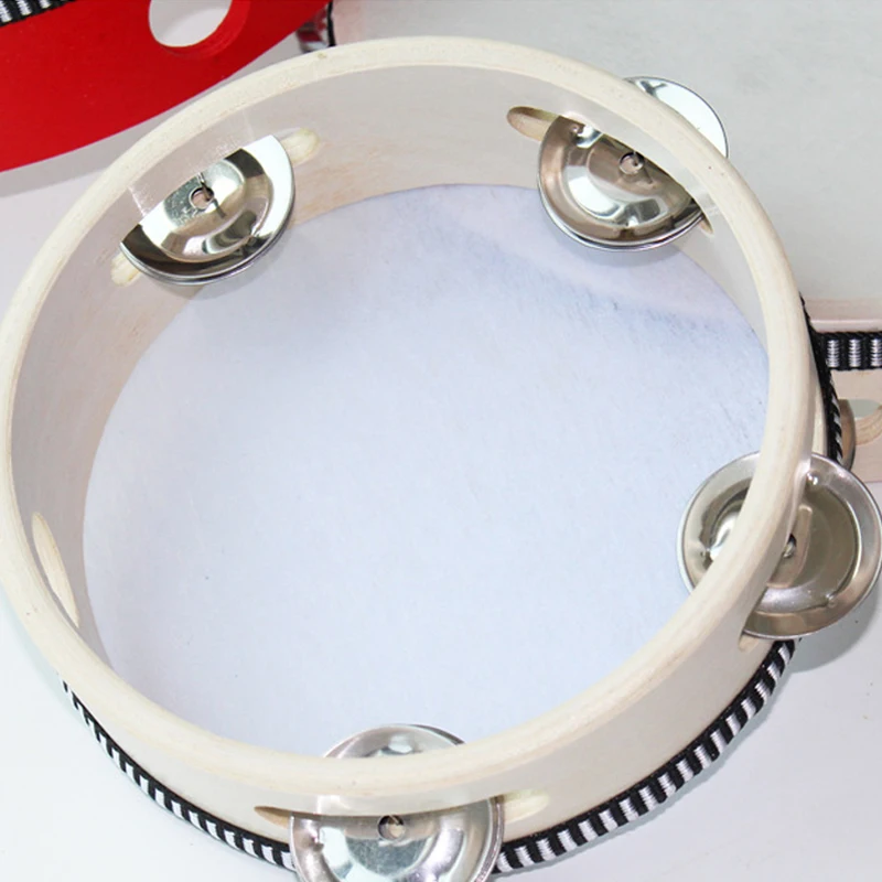 Развивающий музыкальный Тамбурин барабан для детских инструментов деревянный