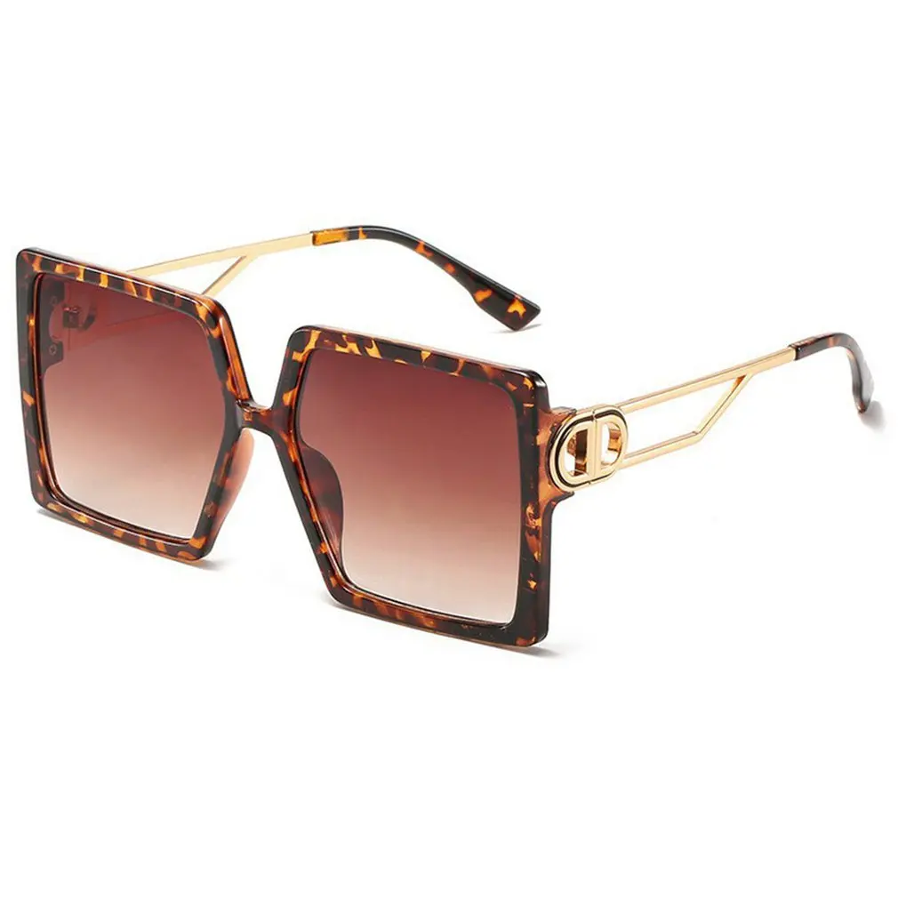 

2021 New Vintage Fashion Square Sunglasses Women Luxury Brand Big Frame Women Sun Glasses Black Fashion Gradient Female Glasses