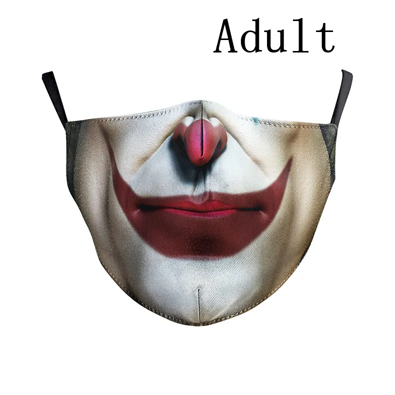 V для Vendetta Клоун Маска лица Mascarillas masque многоразовые PM2.5 Крышка рта Ужас Череп маска