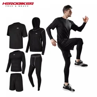 mens sports tights motorcycke jersey tracksuit long sleeves sport suit workout fitness training breathable quick dry