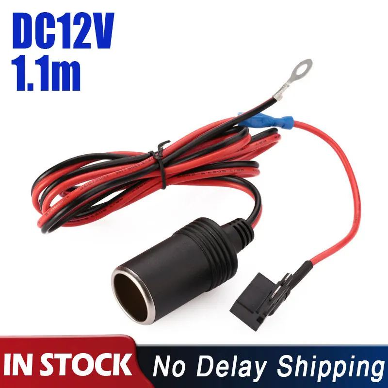 1 м 5 мм DC12V автомобильный прикуриватель гнездо кабеля УВД держатель