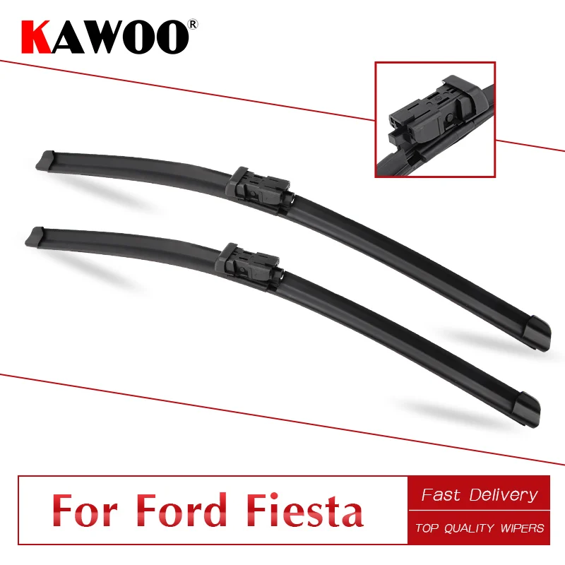 Автомобильные мягкие резиновые дворники KAWOO для Ford Fiesta MK6 MK7 лезвия модели с 2002 по